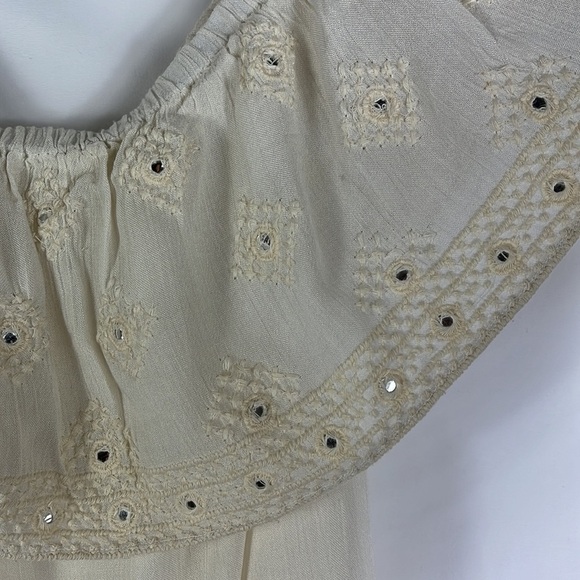 Lovestitch off shoulder sleeveless top w/ mirror embellishments Sz L - Picture 8 of 8